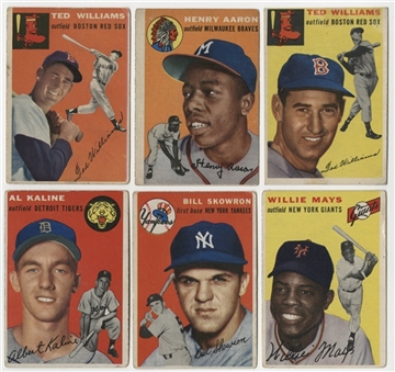 1954 Topps Baseball Collection (95 Different) Including Hall of Famers